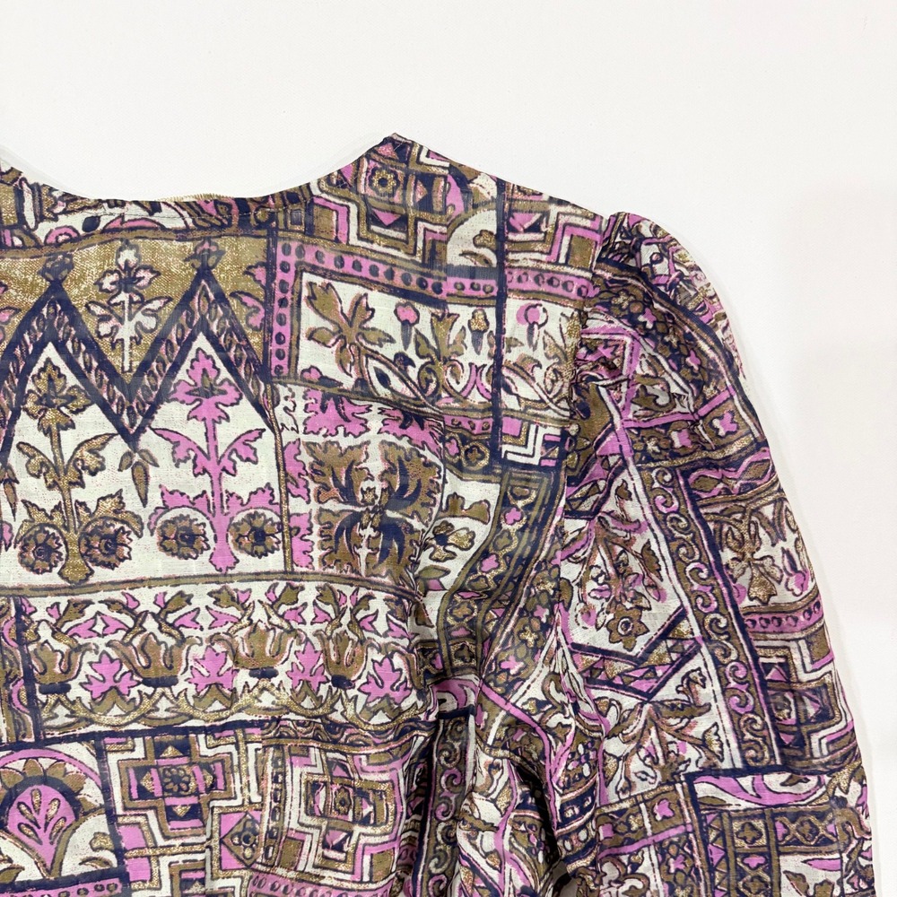 NWT Marie Oliver Preston Dress Purple Large Tiered Ruffle Mini Maximalism Boho - Picture 7 of 9
